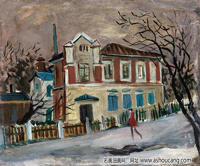 李駱公風(fēng)景油畫(huà)《哈爾濱街景》價(jià)格與高清大圖下載