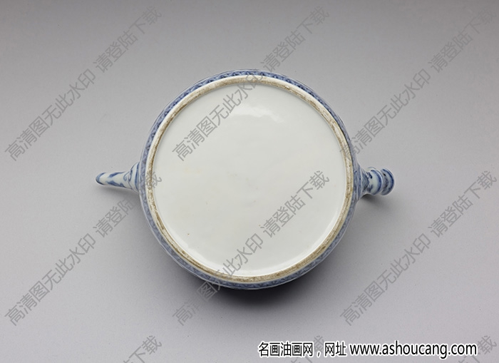 明永樂(lè) 青花鳳凰紋三系茶壺 高清大圖下載