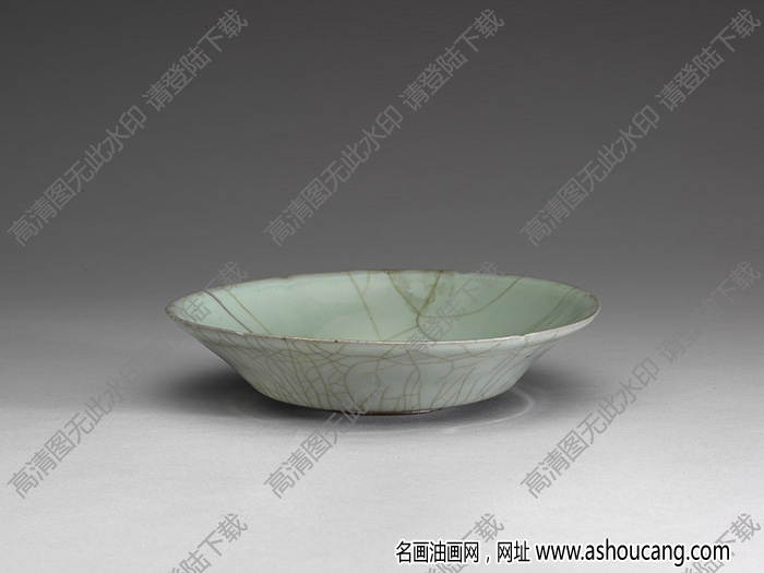 南宋 官窯青瓷葵口盤(pán) 高清大圖下載