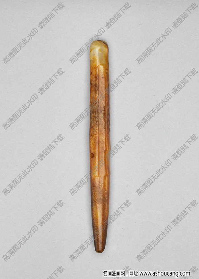 后石家河文化 玉鳥(niǎo)紋笄 高清大圖下載