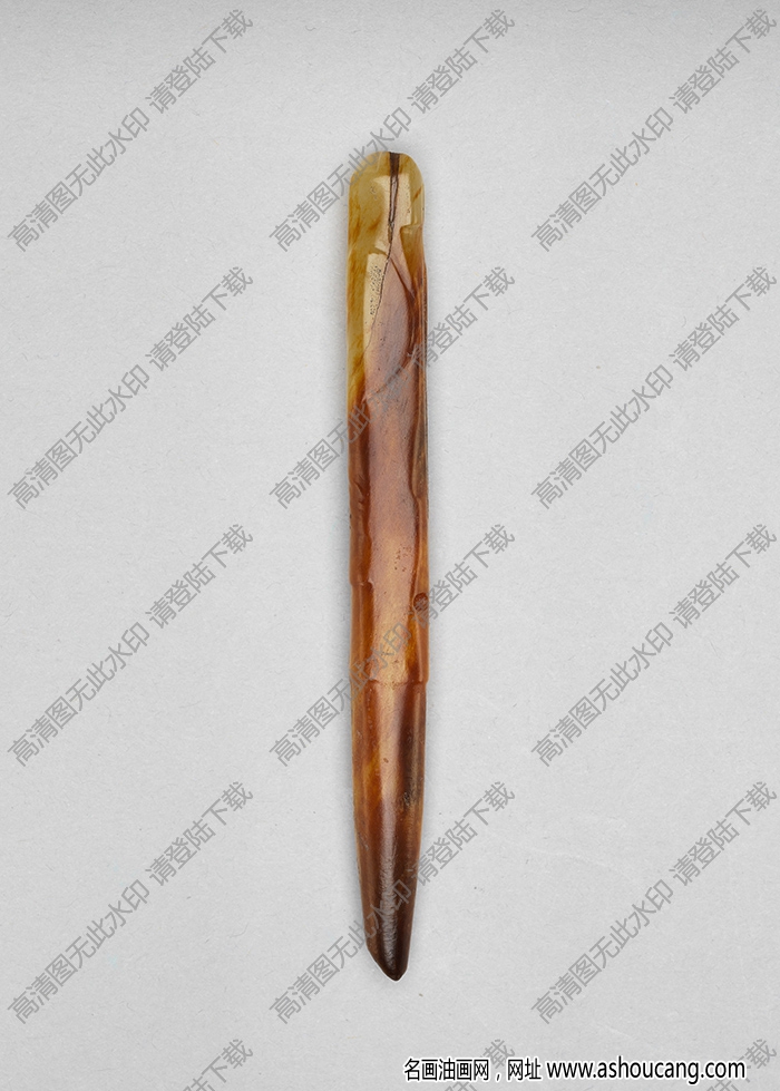 后石家河文化 玉鳥(niǎo)紋笄 高清大圖下載