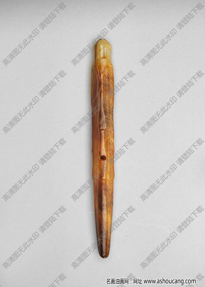 后石家河文化 玉鳥(niǎo)紋笄 高清大圖下載