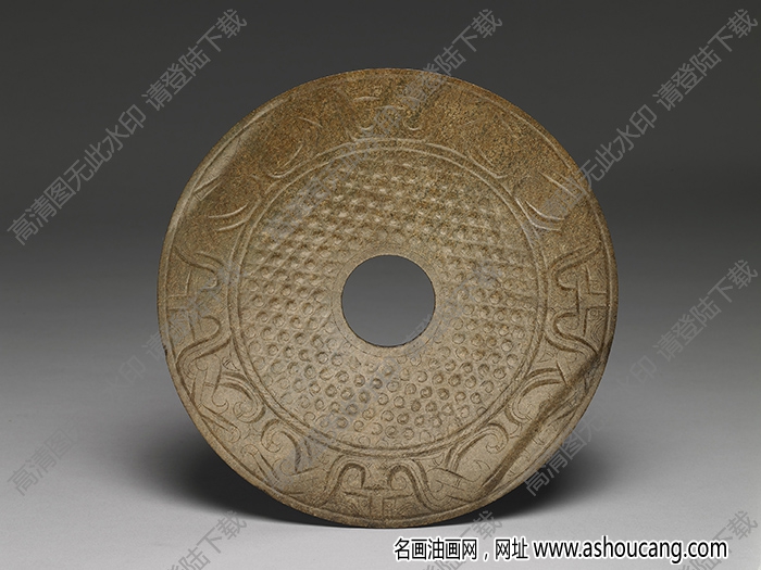 戰(zhàn)國 雙身獸紋玉璧 高清大圖下載
