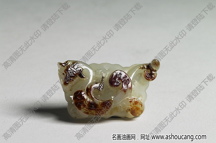 西漢 鳥紋玉劍摽改制玉飾 高清大圖下載