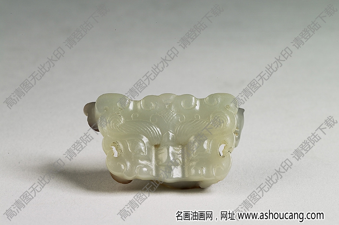 西漢 鳥紋玉劍摽改制玉飾 高清大圖下載