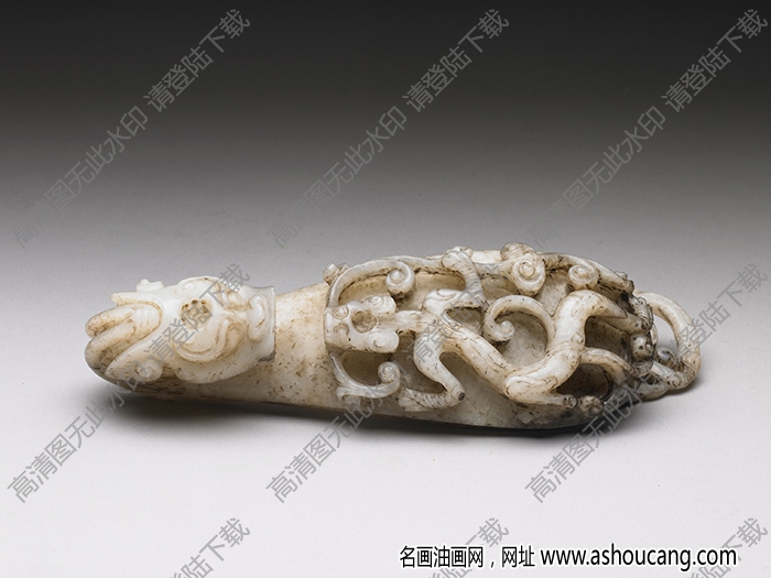 元代 龍紋玉帶鉤環(huán) 高清大圖下載
