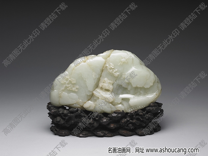 清代 玉狩獵山子 高清大圖下載