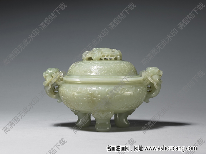 清代 青玉爐 高清大圖下載