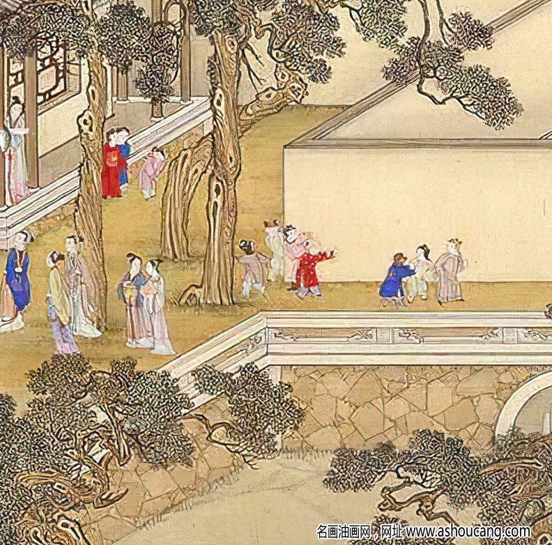 雍正十二月行樂圖11十一月參禪 高清大圖下載